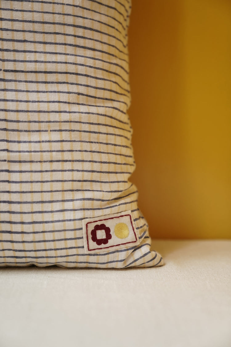 INJIRI DECO CUSHION – Yellow/Blue/Grey