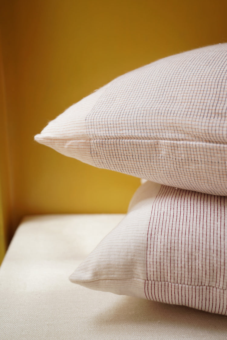 INJIRI BOUDOIR CUSHION – Orange/Blue