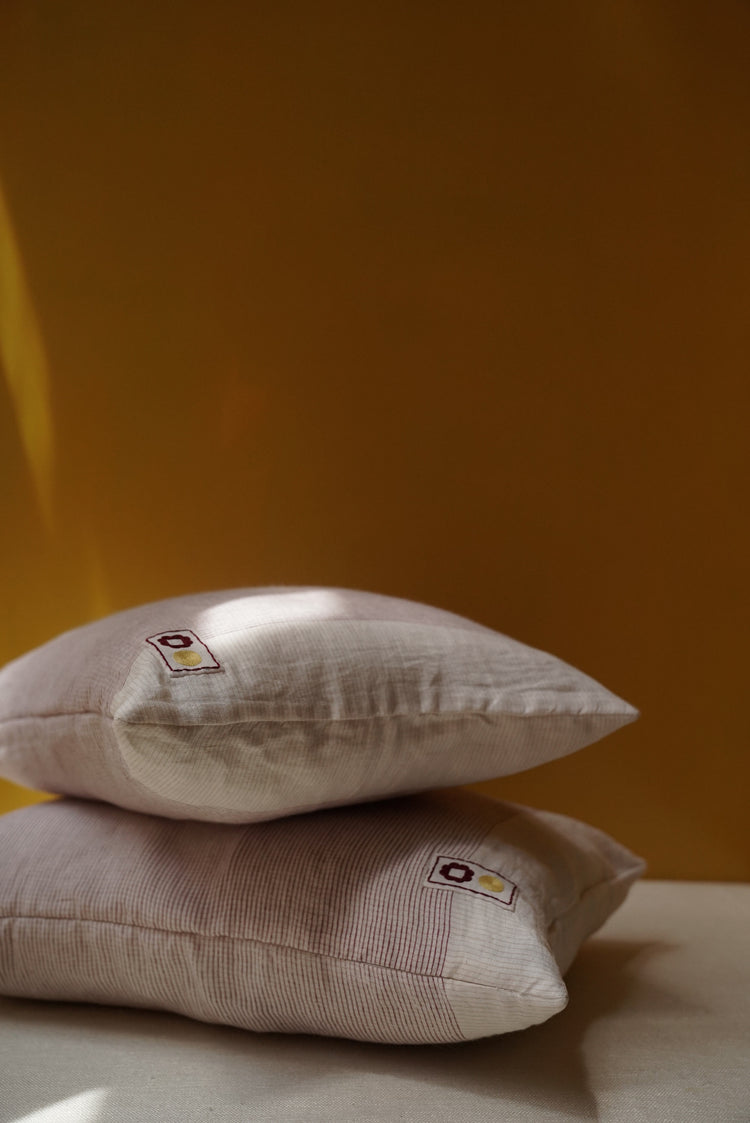 INJIRI BOUDOIR CUSHION – Orange/Blue