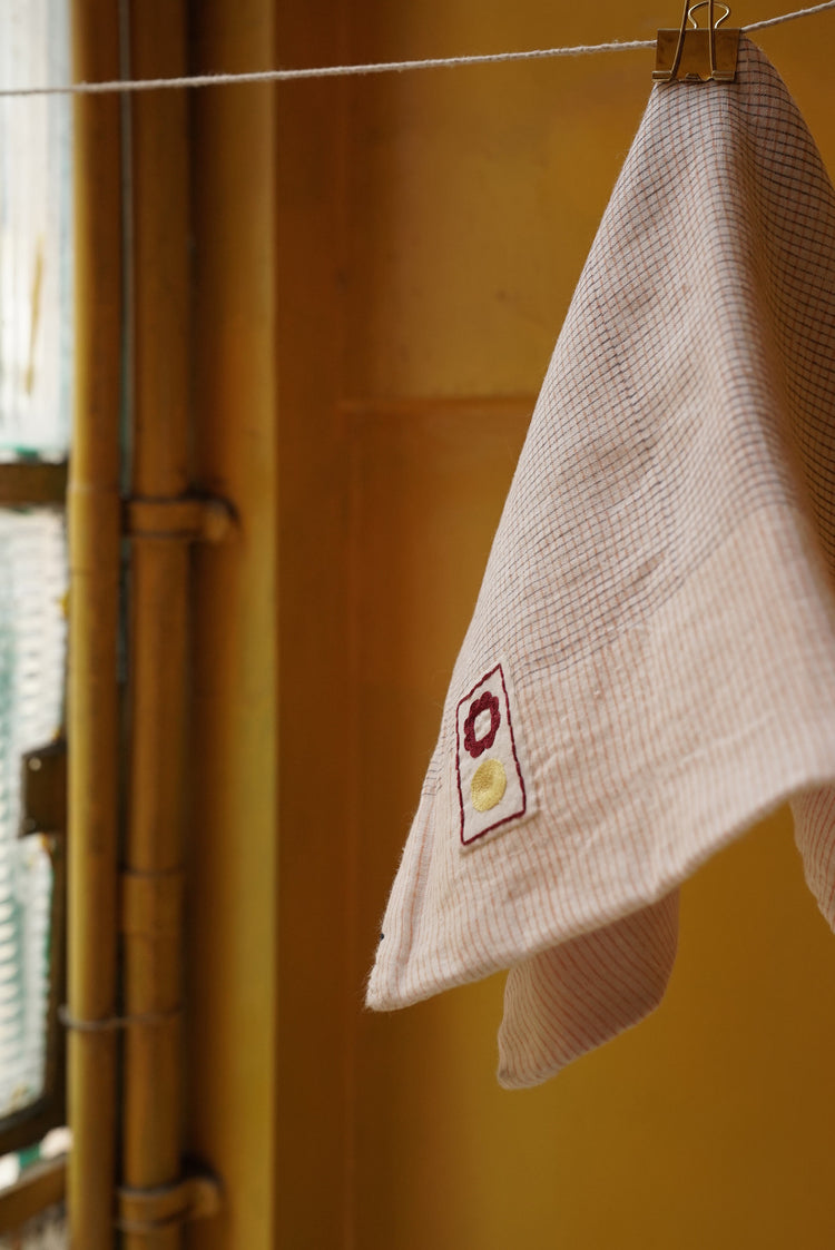 INJIRI BOUDOIR CUSHION – Orange/Blue