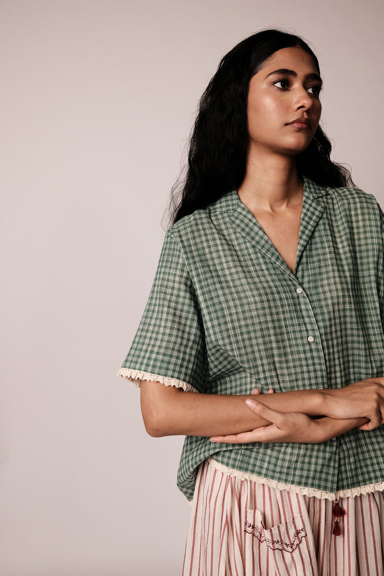 Khemsar Shirt – Green Checks