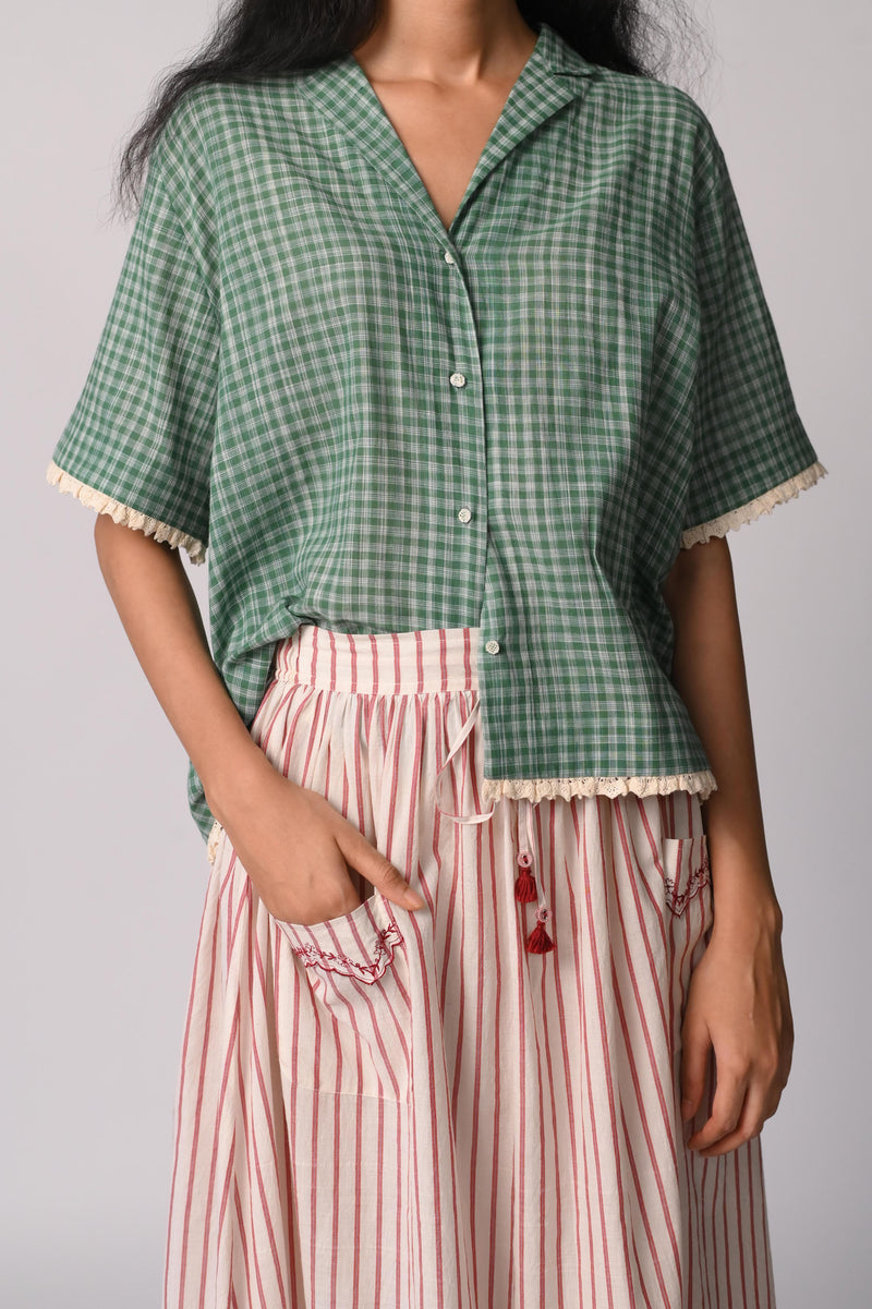 Khemsar Shirt – Green Checks