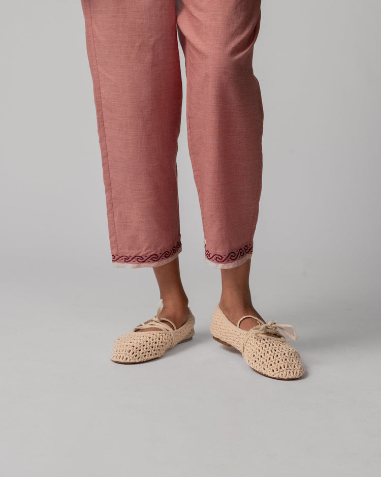 Anjira Pants – Red Microchecks
