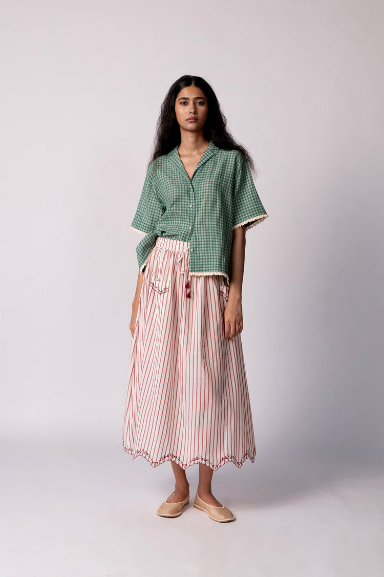 Shimal Skirt – Striped Cotton