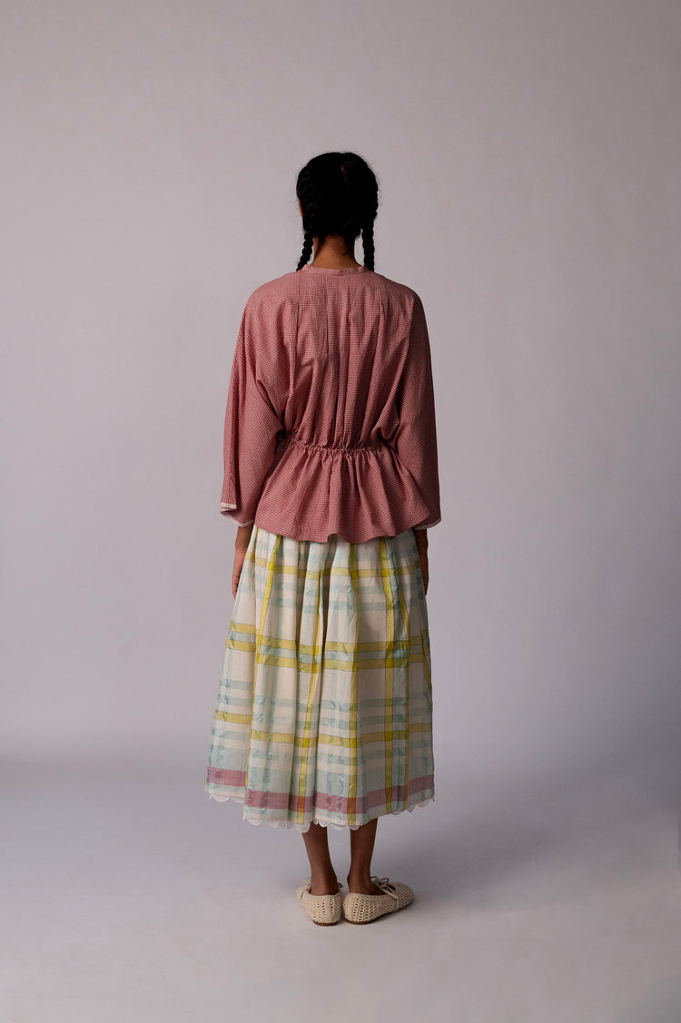 Sanchi Skirt – Cotton Silk Checks