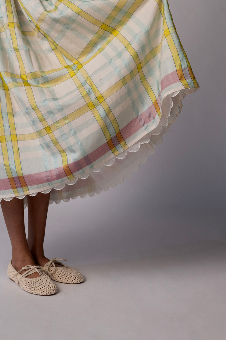 Sanchi Skirt – Cotton Silk Checks