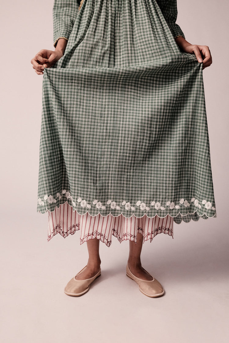 Mandara Dress – Green Checks