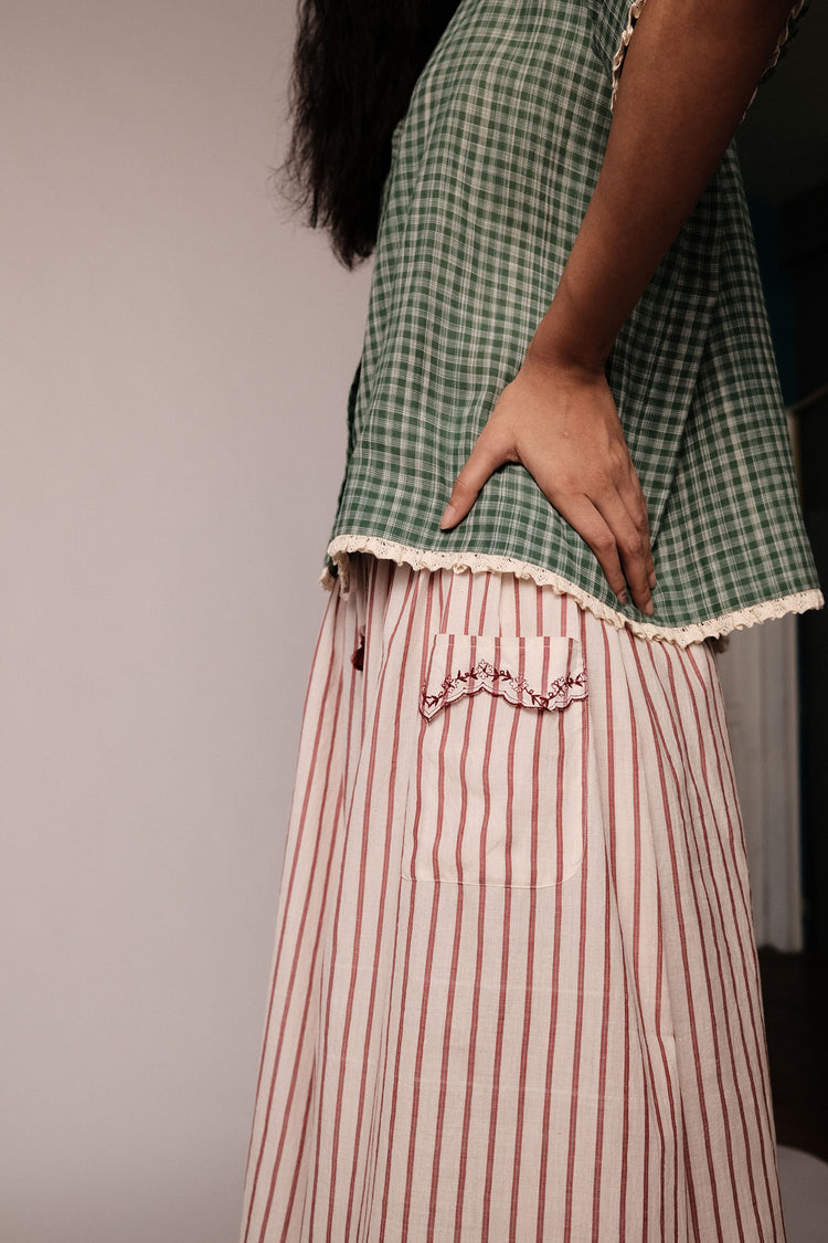 Shimal Skirt – Striped Cotton