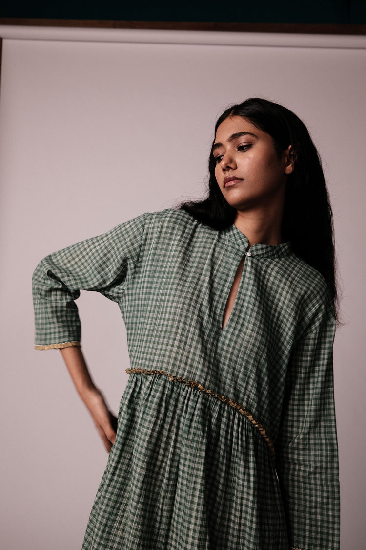 Mandara Dress – Green Checks