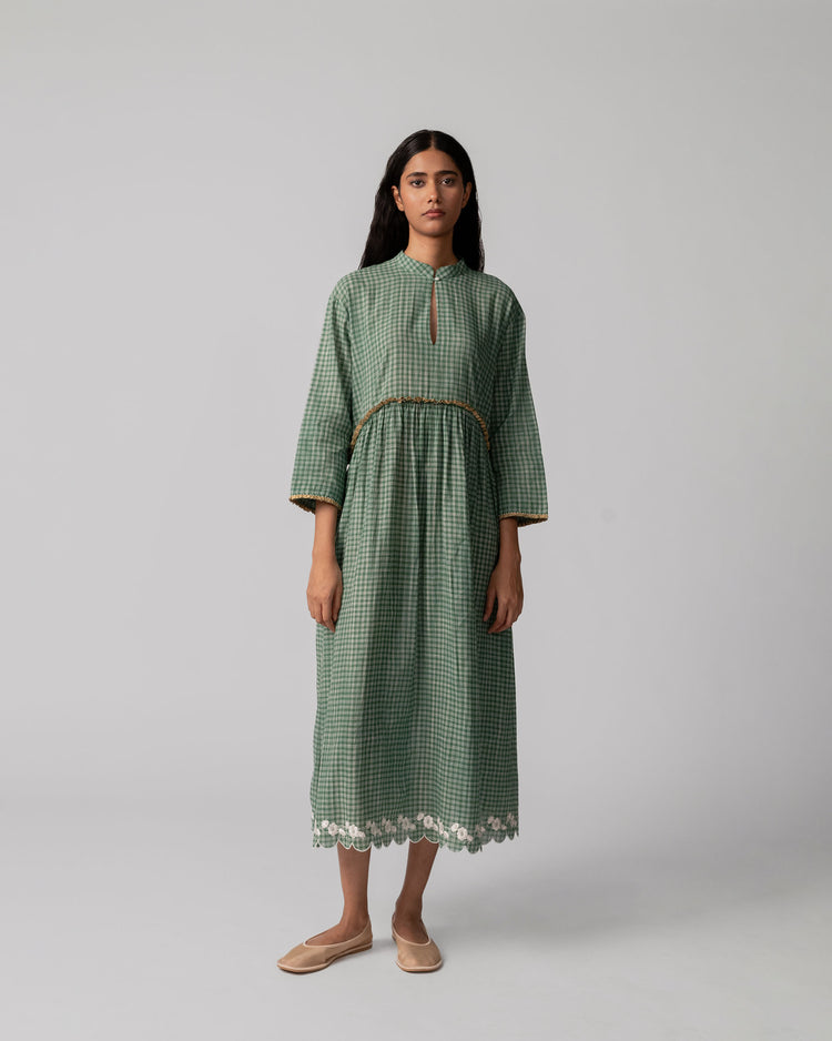 Mandara Dress – Green Checks