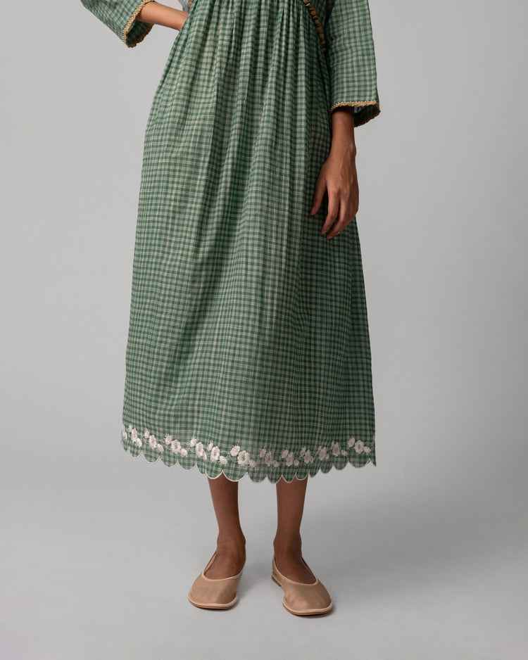 Mandara Dress – Green Checks