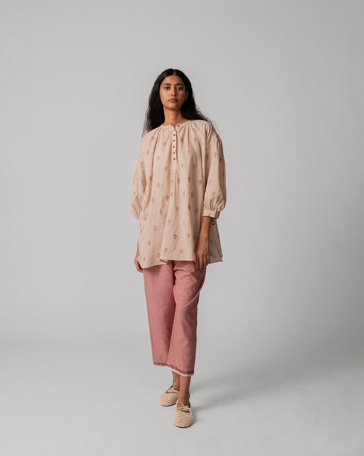 Raabri Top – Pink Embroidered