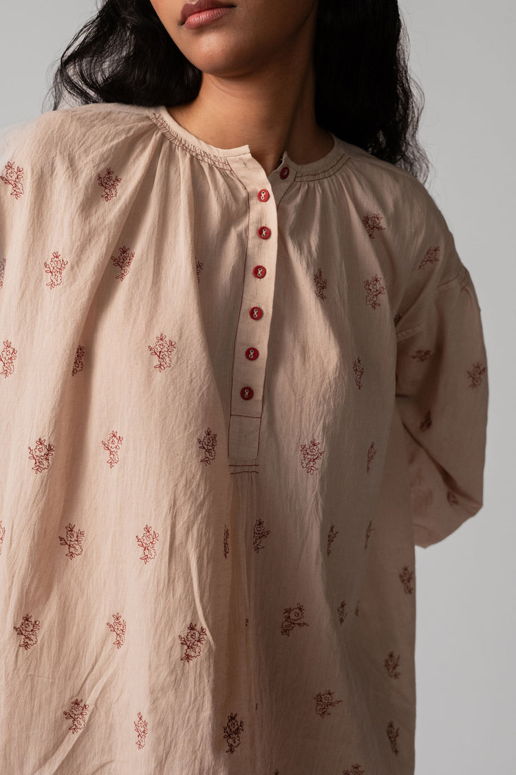 Raabri Top – Pink Embroidered