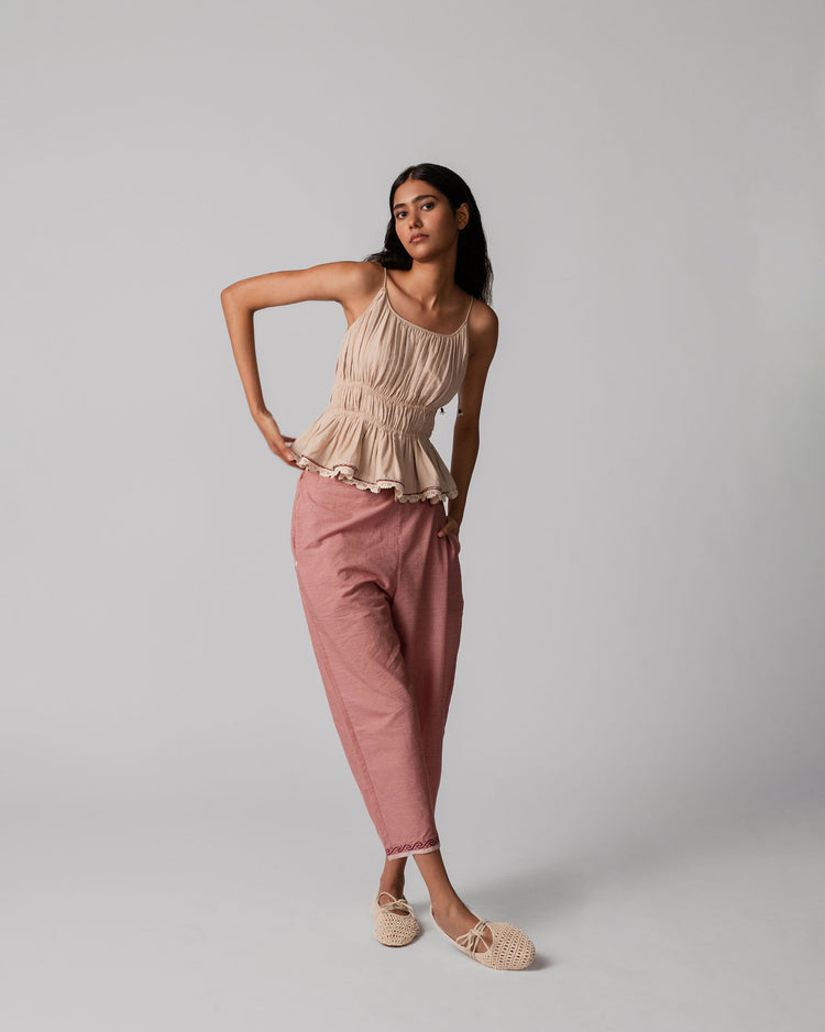 Anjira Pants – Red Microchecks