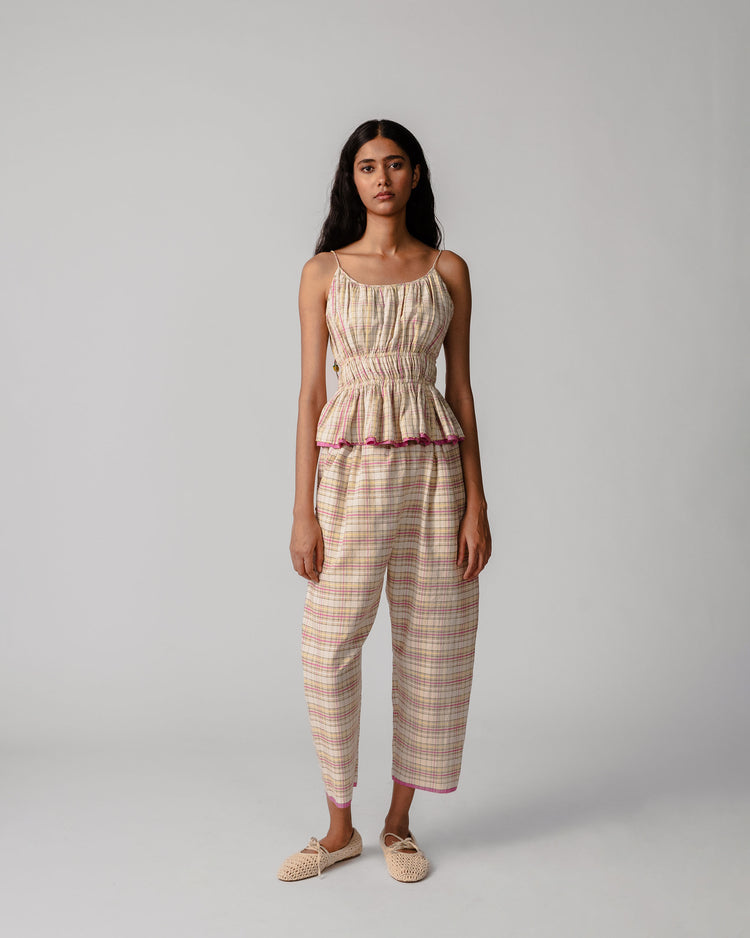 Anjira Pants – Checked Cotton