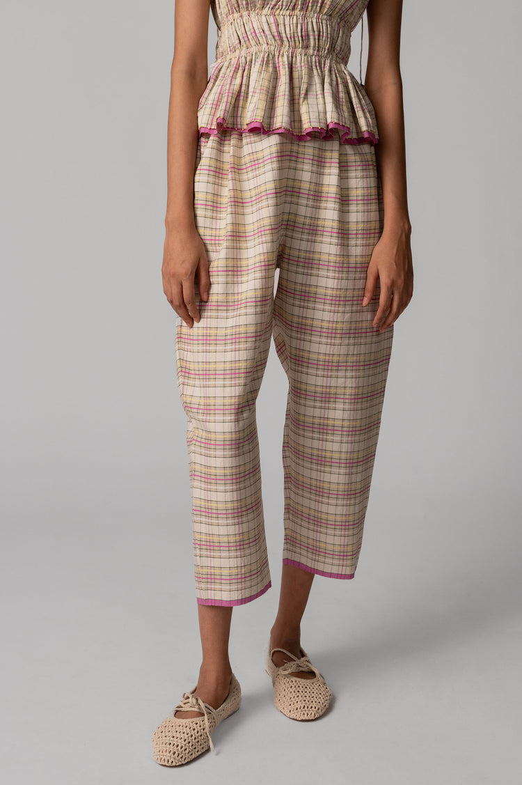 Anjira Pants – Checked Cotton