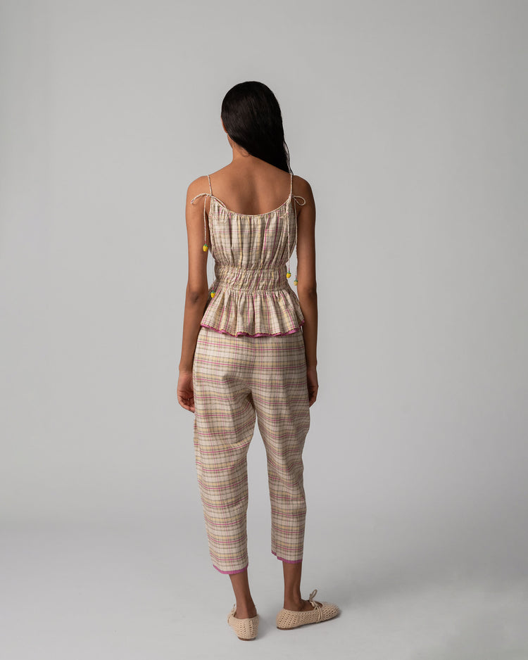 Anjira Pants – Checked Cotton