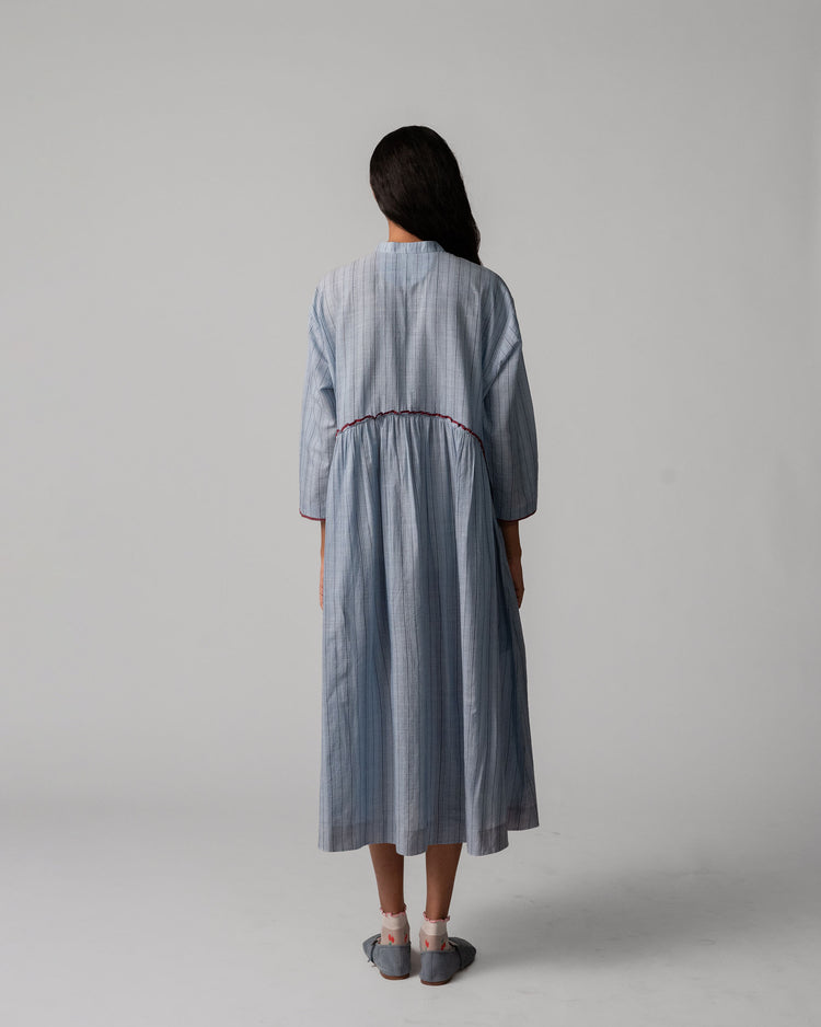 Mandara Dress – Cotton Blue Stripe